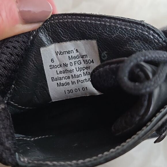 L.L. Bean Vintage Black Leather Grandma Lace up Boots - Picture 7 of 8